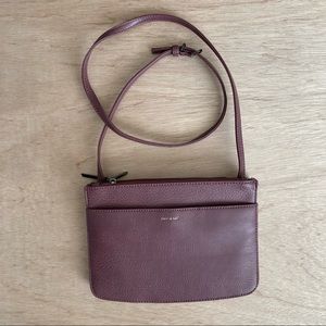 NWOT. Matt & Nat. Plum cross body Triplet purse.